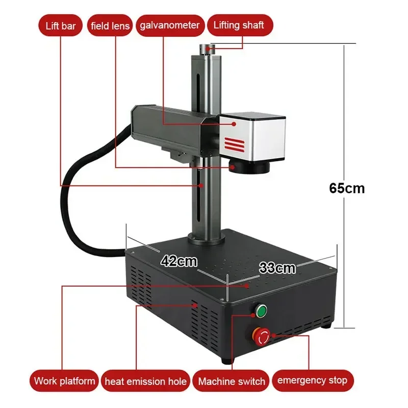 Industrial Laser Marking Machine - Настольный мини-лазерный маркировочный станок Impresora Desktop