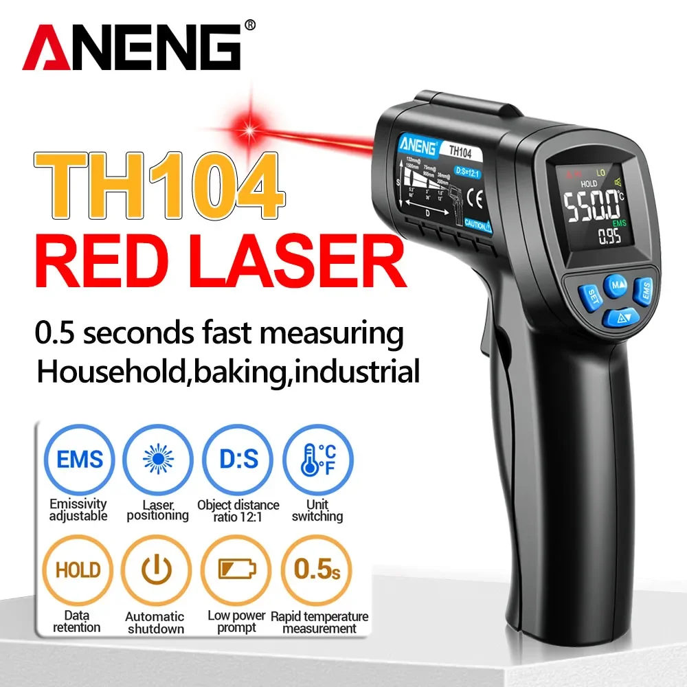 Industrial Infrared Laser - Инфракрасный ручной термометр ANENG TH104 -50~550