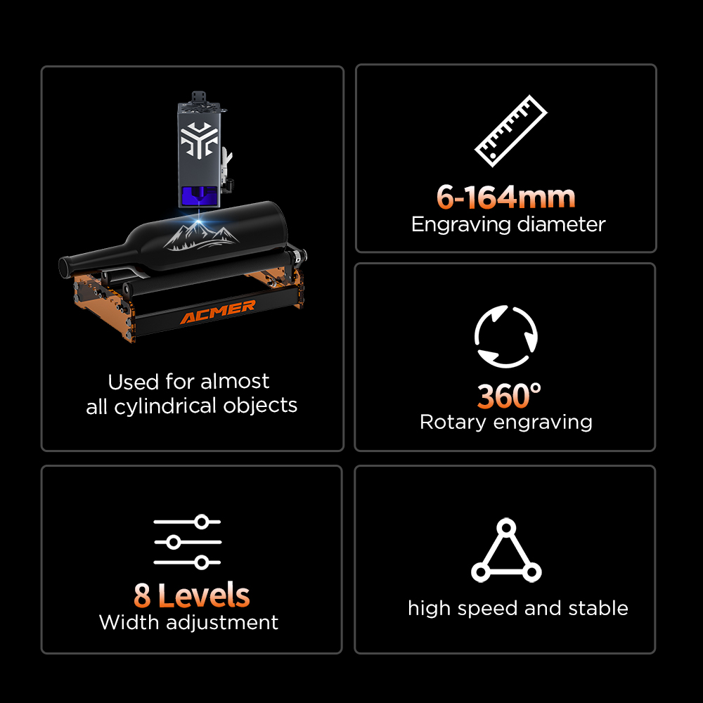 Лазерный ролик ACMER M3 на 360 – обзор и цена Industrial Laser Cutter